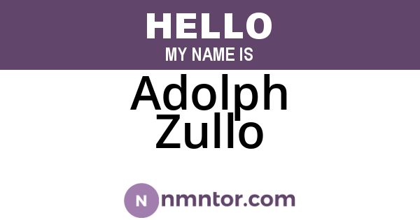 Adolph Zullo