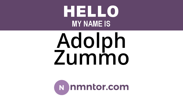 Adolph Zummo