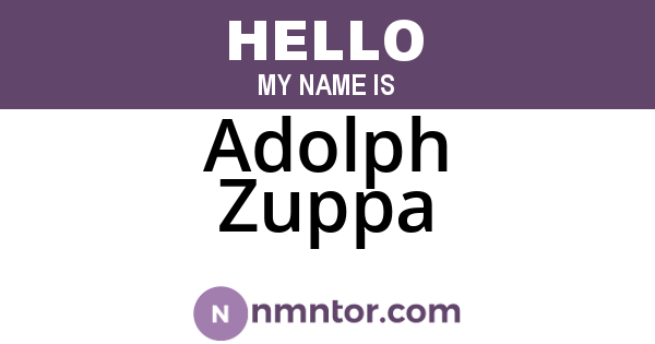 Adolph Zuppa