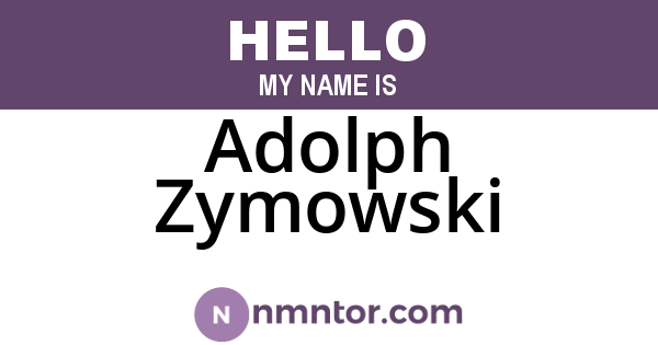 Adolph Zymowski