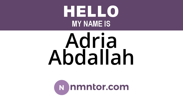 Adria Abdallah