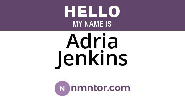 Adria Jenkins