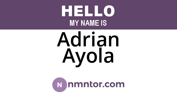 Adrian Ayola