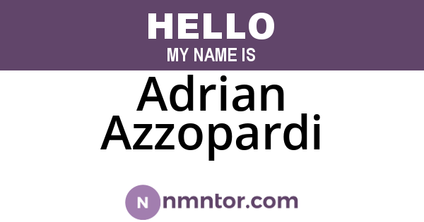 Adrian Azzopardi