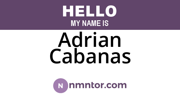 Adrian Cabanas