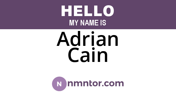 Adrian Cain