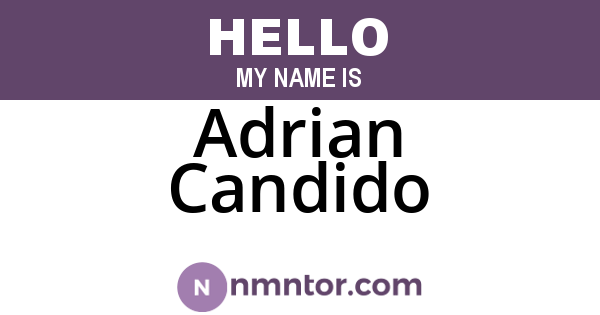 Adrian Candido