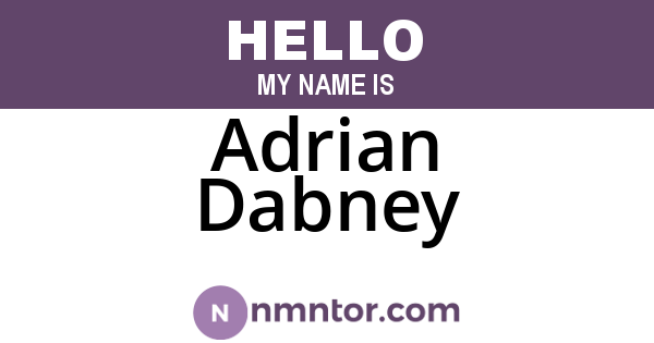 Adrian Dabney