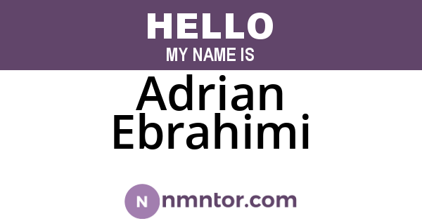 Adrian Ebrahimi
