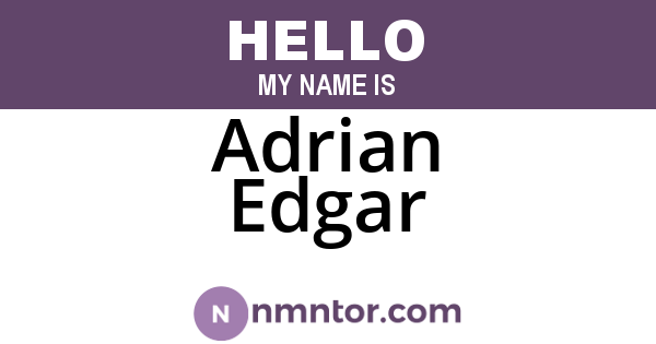 Adrian Edgar