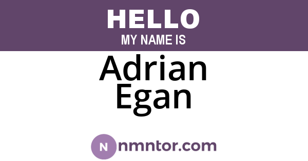 Adrian Egan
