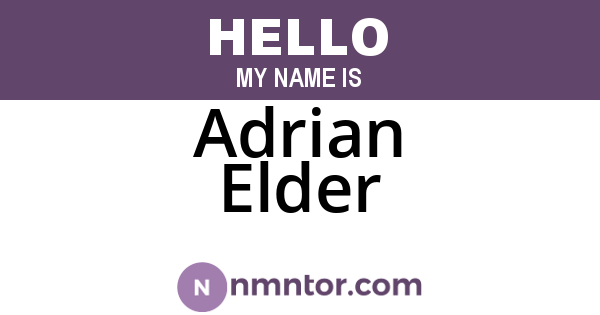 Adrian Elder