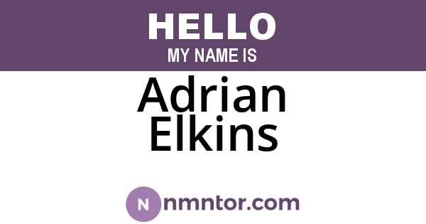 Adrian Elkins