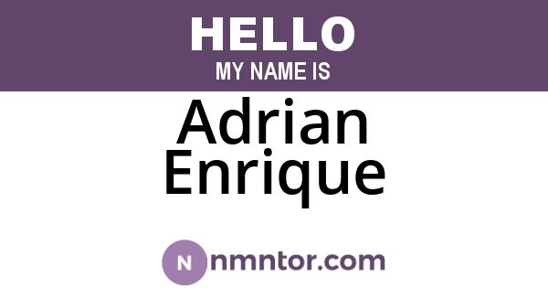 Adrian Enrique