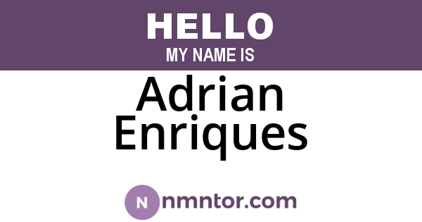 Adrian Enriques
