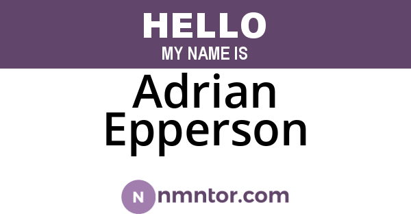 Adrian Epperson