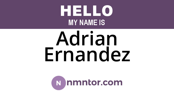 Adrian Ernandez