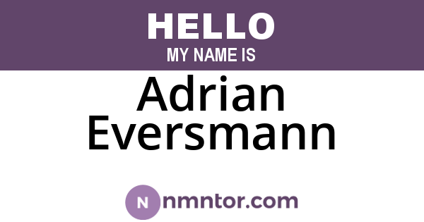 Adrian Eversmann