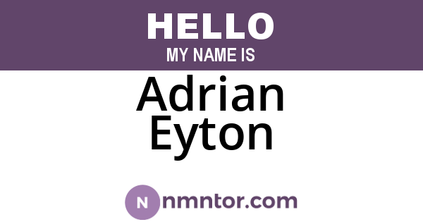 Adrian Eyton