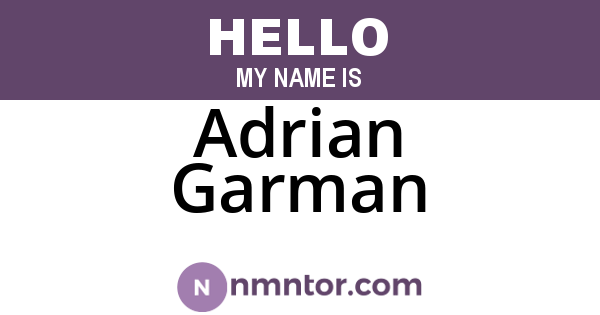 Adrian Garman