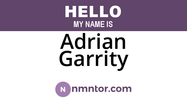 Adrian Garrity