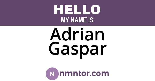 Adrian Gaspar