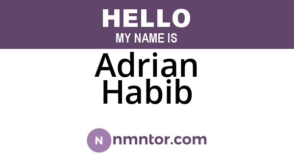 Adrian Habib