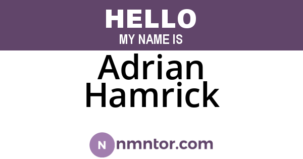Adrian Hamrick