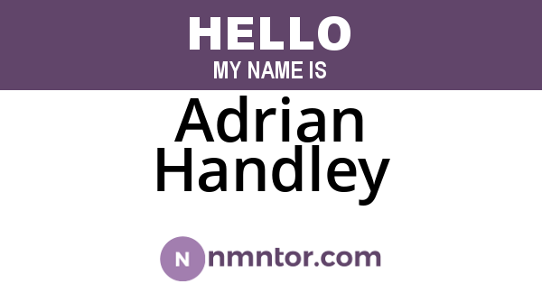 Adrian Handley