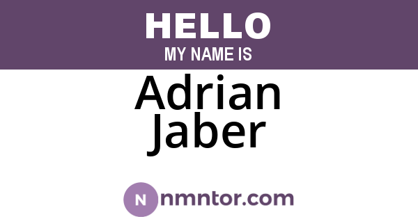 Adrian Jaber