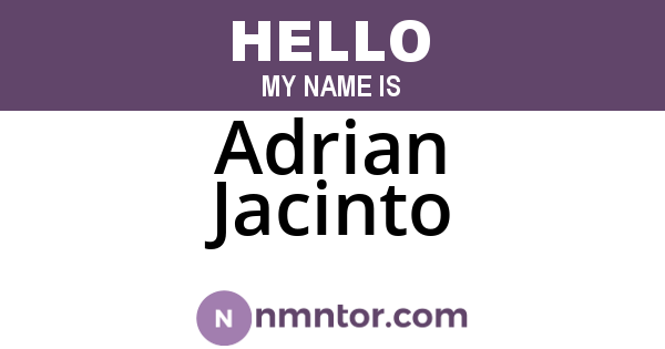 Adrian Jacinto