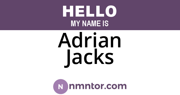 Adrian Jacks