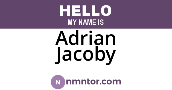 Adrian Jacoby