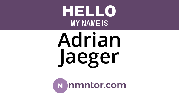 Adrian Jaeger