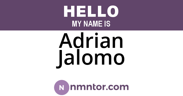 Adrian Jalomo