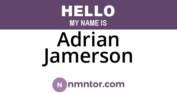 Adrian Jamerson