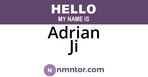 Adrian Ji
