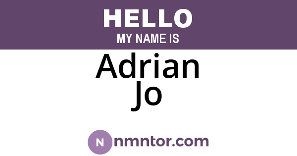 Adrian Jo