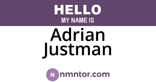 Adrian Justman