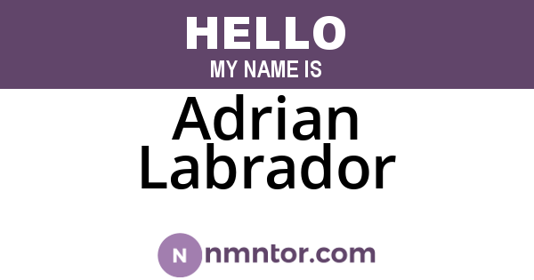 Adrian Labrador
