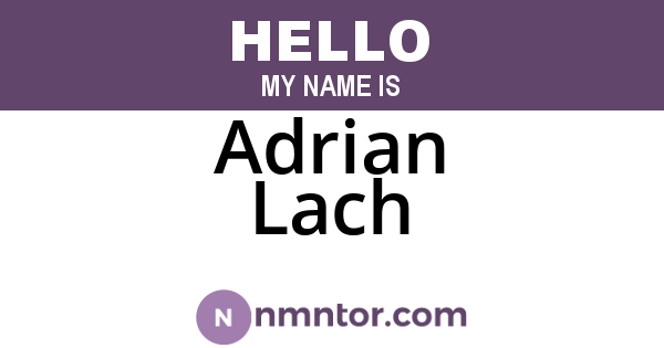 Adrian Lach