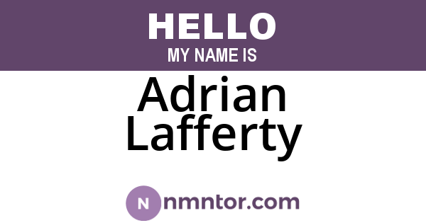 Adrian Lafferty