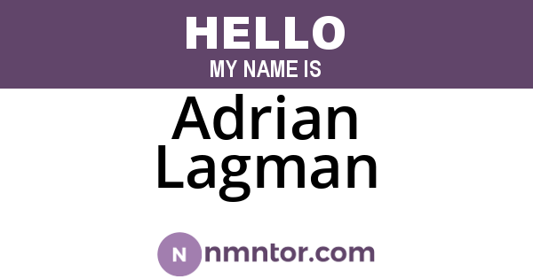 Adrian Lagman
