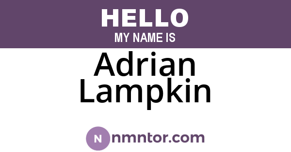 Adrian Lampkin