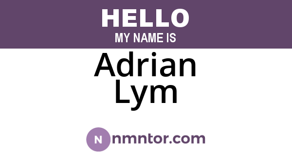 Adrian Lym