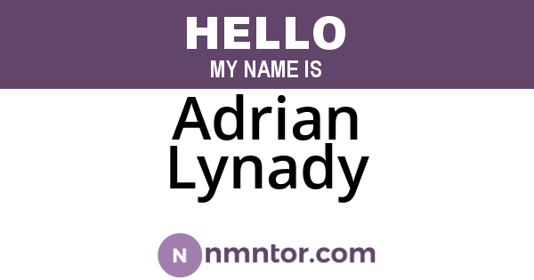 Adrian Lynady