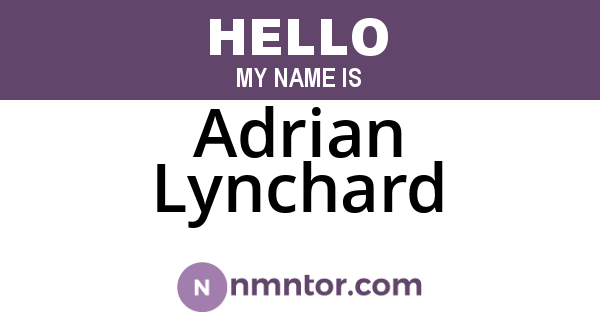 Adrian Lynchard
