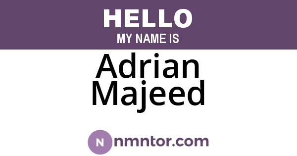 Adrian Majeed