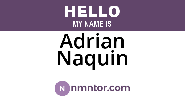 Adrian Naquin