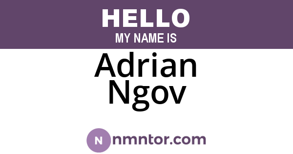 Adrian Ngov